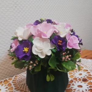 Elegáns virágos asztaldísz - otthon & életmód - dekoráció - asztal és polc dekoráció - asztaldísz - Meska.hu