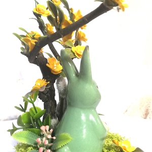 Nyuszis asztaldísz - ünnepi díszek, dekorációk - húsvéti díszek és dekorációk - húsvéti asztaldíszek - Meska.hu