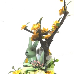 Nyuszis asztaldísz - ünnepi díszek, dekorációk - húsvéti díszek és dekorációk - húsvéti asztaldíszek - Meska.hu