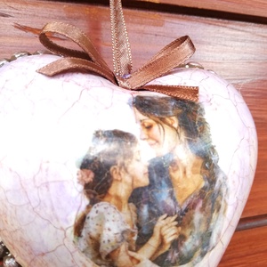 Antik hatású anyák napi szív dekoráció -  - Meska.hu