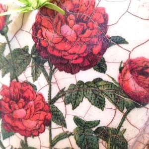  Rózsás szív alakú ajtó-, vagy ablakdísz - otthon & életmód - dekoráció - ajtó- és ablak dekoráció - ablakdísz - Meska.hu