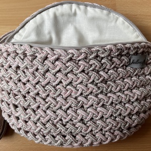 Horgolt cikcakk mintás crossbody táska - táska & tok - övtáska - Meska.hu