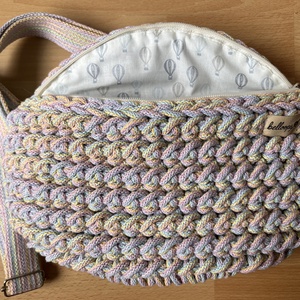 Horgolt fonottka mintás crossbody - táska & tok - övtáska - Meska.hu