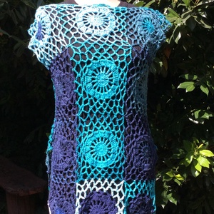 Laguna horgolt strandruha, fesztivál nyári ruha - ruha & divat - női ruha - ruha - Meska.hu