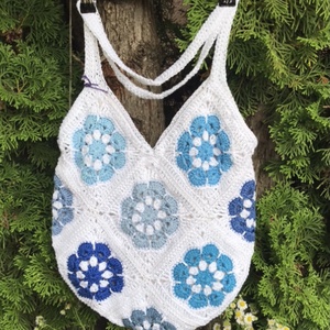 Tengerpart II horgolt táska, fesztivál táska - táska & tok - kézitáska & válltáska - válltáska - Meska.hu