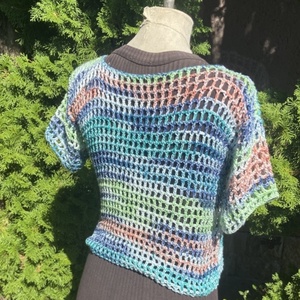 Jazzy horgolt pamut felső  - ruha & divat - női ruha - póló, felső - Meska.hu Jazzy horgolt pamut felső  - ruha & divat - női ruha - póló, felső - Meska.hu