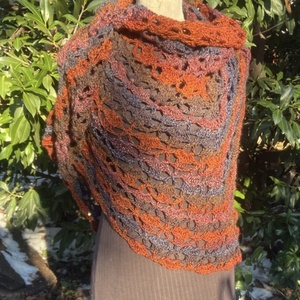 Őszi szonáta horgolt kendő, sálkendő - ruha & divat - sál, sapka, kendő - kendő - Meska.hu