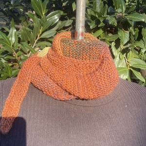 Sütőtök kézzel kötött sál  - ruha & divat - sál, sapka, kendő - sál - Meska.hu