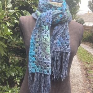 Jazzy Izland horgolt sál  - ruha & divat - sál, sapka, kendő - sál - Meska.hu