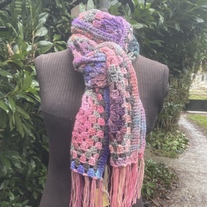 Jazzy Zerowaste horgolt sál , Ruha & Divat, Sál, Sapka, Kendő, Sál, Horgolás, MESKA