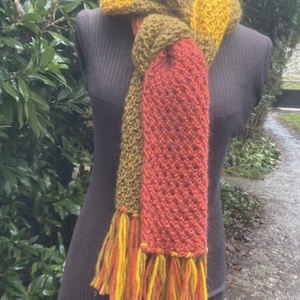 Jazzy Art XXL  kötött sál - ruha & divat - sál, sapka, kendő - sál - Meska.hu