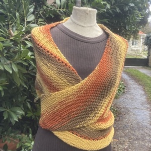 Sütőtök Extra kézzel kötött sálkendő , Ruha & Divat, Sál, Sapka, Kendő, Sál, Kötés, MESKA