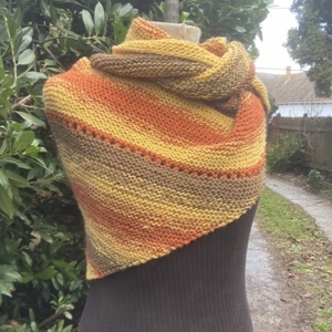 Sütőtök Extra kézzel kötött sálkendő  - ruha & divat - sál, sapka, kendő - sál - Meska.hu