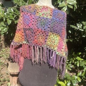 Jazzy Extra Tündér  Poncsó horgolt mandala poncsó - ruha & divat - női ruha - poncsó - Meska.hu