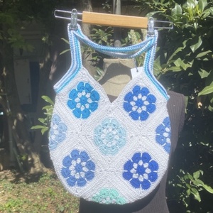 Tengerpart horgolt táska, fesztivál táska - Meska.hu