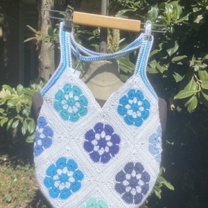 Tengerpart horgolt táska, fesztivál táska - táska & tok - kézitáska & válltáska - válltáska - Meska.hu