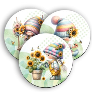 3 db bájos napraforgós manólány alátét szett (#73), Otthon & Életmód, Konyhafelszerelés, tálalás, Tálalás, Tányér- és poháralátét, , MESKA