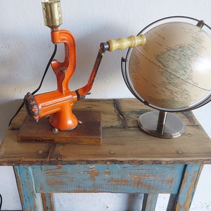 Patinás húsdaráló lámpa  - otthon & életmód - lámpa - asztali lámpa - Meska.hu