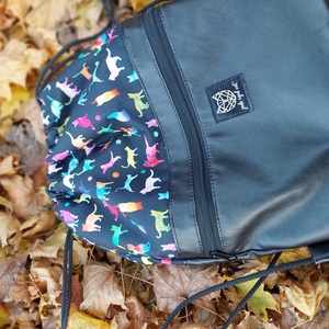 Catwalk színes macskás gym bag - táska & tok - hátizsák - hátizsák - Meska.hu