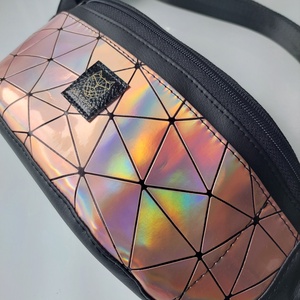 Spiderwebs rosegold-holografikus mintás övtáska - táska & tok - övtáska - Meska.hu