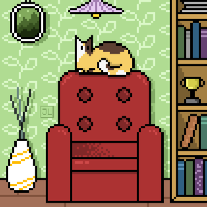Pixel cicás print - otthon & életmód - papír, írószer - ajándékozás kellékei - képeslap, üdvözlőlap - Meska.hu