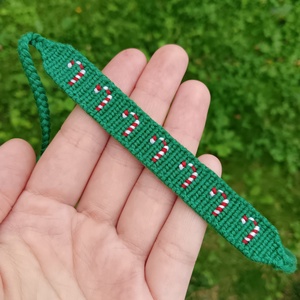 Cukorrudas karkötő, Ékszer, Karkötő, Fonott karkötő, Csomózás, MESKA