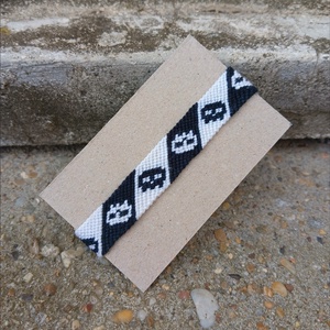 Koponyás karkötő, Ékszer, Karkötő, Fonott karkötő, Csomózás, MESKA