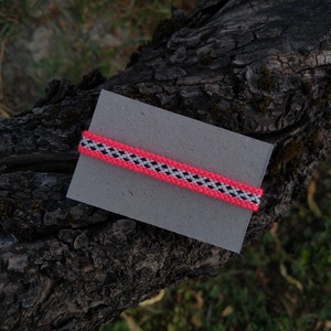 Sárkánygyümölcs karkötő, Ékszer, Karkötő, Fonott karkötő, Csomózás, MESKA