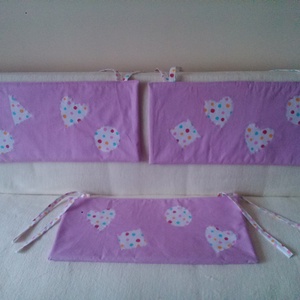 Lila pöttyös-foltos babaágynemű -  - Meska.hu