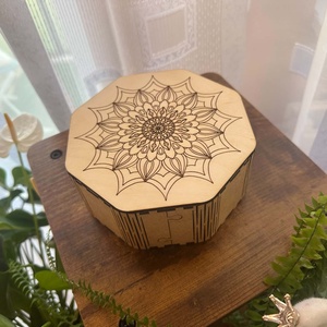 Mandala fa doboz - Meska.hu