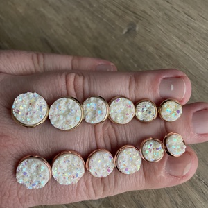 Cabochon stílusú fülbevaló - ékszer - fülbevaló - pötty fülbevaló - Meska.hu