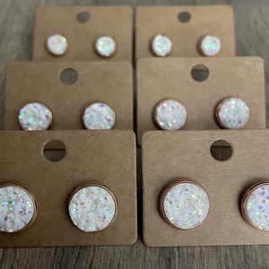 Cabochon stílusú fülbevaló, Ékszer, Fülbevaló, Pötty fülbevaló, Ékszerkészítés, MESKA