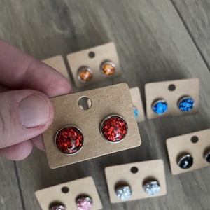 Cabochon stílusú fülbevaló - ékszer - fülbevaló - pötty fülbevaló - Meska.hu