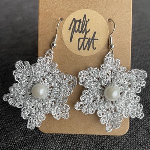 Ezüst csillag fülbevaló, Ékszer, Fülbevaló, Lógó fülbevaló, , MESKA