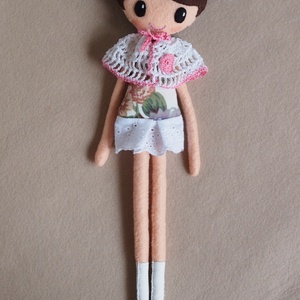 Leila- egyedi kézzel készült textilbaba- AZONNAL VIHETŐ! - játék & sport - baba & babaház - baba - Meska.hu