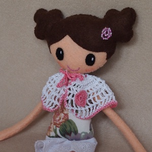 Leila- egyedi kézzel készült textilbaba- AZONNAL VIHETŐ! - Meska.hu