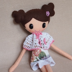 Leila- egyedi kézzel készült textilbaba- AZONNAL VIHETŐ! - játék & sport - baba & babaház - baba - Meska.hu