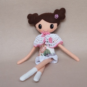 Leila- egyedi kézzel készült textilbaba- AZONNAL VIHETŐ! - játék & sport - baba & babaház - baba - Meska.hu