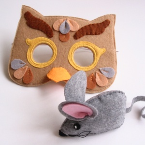 Bölcs bagoly jelmez szett kisegérrel-AZONNAL VIHETŐ! - Meska.hu