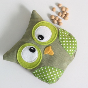 Bagoly doktor- meggymag párna (zöld-pöttyös) -  - Meska.hu