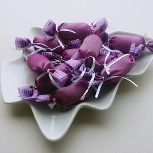 Levendula - kockás textil szaloncukrok (10db) - karácsony - Meska.hu