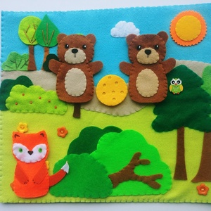 Két kicsi bocs meg a róka interaktív ujjbáb készlet -RENDELHETŐ!!! - Meska.hu