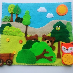 Két kicsi bocs meg a róka interaktív ujjbáb készlet -RENDELHETŐ!!! - játék & sport - bábok - báb készlet - Meska.hu