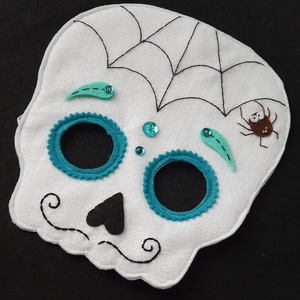 Sugar skull cukorkoponya álarc- RENDELHETŐ!, Otthon & Életmód, Dekoráció, Halloween, Halloweeni jelmez és kiegészítők, Varrás, MESKA