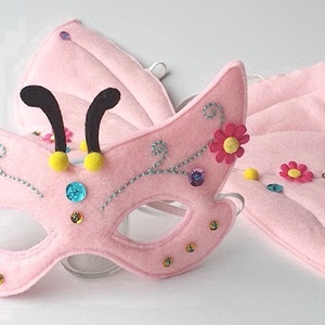 Tündérpillangó farsangi jelmez szett (álarc+szárny)- RENDELHETŐ! - Meska.hu