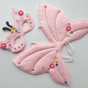 Tündérpillangó farsangi jelmez szett (álarc+szárny)- RENDELHETŐ! - ruha & divat - jelmez & álarc - jelmez - Meska.hu