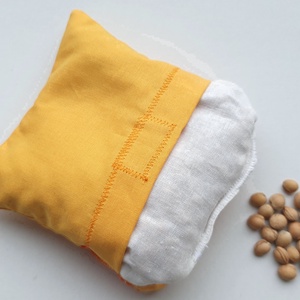 Bagoly doktor- meggymag párna ( sárga-pöttyös) - szépségápolás - egészségmegőrzési kellékek - cseresznyemagpárna - Meska.hu