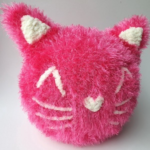 Pihe-puha horgolt cica párna - Azonnal vihető! - játék & sport - plüssállat & játékfigura - cica - Meska.hu