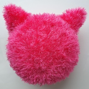 Pihe-puha horgolt cica párna - Azonnal vihető! - játék & sport - plüssállat & játékfigura - cica - Meska.hu