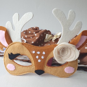 Őzikelány farsangi jelmez szett (álarc+szoknya+farkinca)�AZONNAL VIHETŐ!!! - ruha & divat - jelmez & álarc - jelmez - Meska.hu